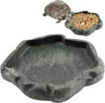 Reptile Water Dish,Resin Tortoise Water Dish Snake Water Bowl,Lizard Water Bowl for Bearded Dragons Leopard Gecko Frog Snake - Image 2