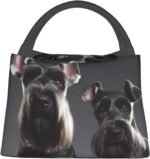 Cute schnauzer dog Lunch Bag for Women Men Reusable Lunch Tote Bags Insulated Lunch Box Leakproof Lunch Pail Bag Large Capacity Cooler Food Lunch Containers for Work Travel Outdoor - Image 3