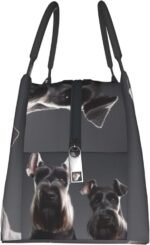 Cute schnauzer dog Lunch Bag for Women Men Reusable Lunch Tote Bags Insulated Lunch Box Leakproof Lunch Pail Bag Large Capacity Cooler Food Lunch Containers for Work Travel Outdoor - Image 4