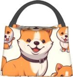 Cute Shiba Inu Dog Lunch Bag for Women Men Reusable Lunch Tote Bags Insulated Lunch Box Leakproof Lunch Pail Bag Large Capacity Cooler Food Lunch Containers for Work Travel Outdoor - Image 3
