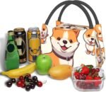 Cute Shiba Inu Dog Lunch Bag for Women Men Reusable Lunch Tote Bags Insulated Lunch Box Leakproof Lunch Pail Bag Large Capacity Cooler Food Lunch Containers for Work Travel Outdoor - Image 6