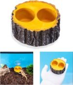 Pet Feeder, Antislip Reptiles Dish Water Dispenser Drinking Bottle Water Bowl Terrariums Watering Supply for Amphibians Feeding Bowl - Image 3
