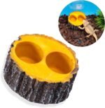 Pet Feeder, Antislip Reptiles Dish Water Dispenser Drinking Bottle Water Bowl Terrariums Watering Supply for Amphibians Feeding Bowl - Image 4