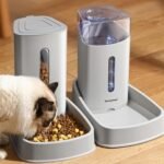 Automatic Self-Dispensing Cat & Dog Feeder and Waterer Set, 3.8L Capacity, Gray, for Small to Medium Pets, Dimensions 12.8in x 7.87in x 12.2in - Image 4