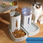 Automatic Self-Dispensing Cat & Dog Feeder and Waterer Set, 3.8L Capacity, Gray, for Small to Medium Pets, Dimensions 12.8in x 7.87in x 12.2in - Image 5