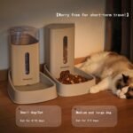 Automatic Self-Dispensing Cat & Dog Feeder and Waterer Set, 3.8L Capacity, Gray, for Small to Medium Pets, Dimensions 12.8in x 7.87in x 12.2in - Image 6