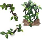 Turtle Tank Accessories, Reptile-Climbing Branch Terrarium Plant Suction Cup Aquariums Decoration Simulate Aquatic-Plant Reptiles Tree for - Image 5