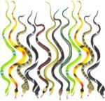 ArtCreativity 12 Packs of Fake Snakes 14 Inch - Realistic Assorted Rubber Snake Toy for Kids - Snakes Garden Props to Scare Birds, Birthday Party Favor, Halloween Props, Prank Gift for Boys and Girls - Image 2
