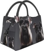 Cute schnauzer dog Lunch Bag for Women Men Reusable Lunch Tote Bags Insulated Lunch Box Leakproof Lunch Pail Bag Large Capacity Cooler Food Lunch Containers for Work Travel Outdoor - Image 2