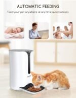 Automatic Cat Feeder, Faroro Dog Food Dispenser for Small Pets with Distribution Alarms, Portion Control, Voice Recorder and Programmable Timer for up to 4 Meals per Day - Image 5