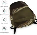 Snake Reptile Lightweight Backpack Travel Daypack Laptop Backpacks with 1 Main Compartment Front Utility Pocket - Image 7