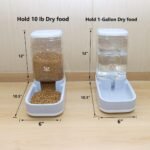 Pet Water Dispenser Food Feeder 1 Gallon and 3-Pounds Dry Food Capacity Automatic Dog Cat Feeders with Food Bowl for Large or Small Dogs (Grey Waterer +Feeder) - Image 3