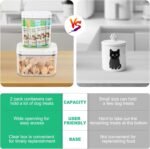 2 Pack Large Dog Treat Container Bins 2 Qt + 3 Qt with One-Press Flip-up Lid, Airtight Pet Dog Cat Treat Jar for Countertop, Pet Biscuit Canister Cookie Holder - Image 4