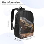 Reptile Monitor Lizard Backpack Waterproof Carry On Shoulder Backpacks Lightweight Travel Casual Daypacks Laptop Bag For Women Men - Image 4