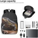 Reptile Monitor Lizard Backpack Waterproof Carry On Shoulder Backpacks Lightweight Travel Casual Daypacks Laptop Bag For Women Men - Image 6