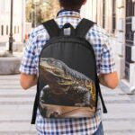 Reptile Monitor Lizard Backpack Waterproof Carry On Shoulder Backpacks Lightweight Travel Casual Daypacks Laptop Bag For Women Men - Image 7