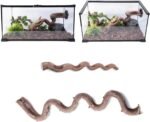 Turtle Tank Accessories, Reptiles Habitats Decoration Terrariums Natural Rattan Climbing Branch Resting Shelter Vine for Snake Bearded Dragon - Image 3
