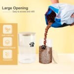 Glass Dog Treat Jars Set of 2,135oz+68oz Round Dog Cat Food Container with Bamboo Lids,Airtight Cat Treat Jar, Puppy Food Cookie Jar-Keep Fresh Crispy - Image 5