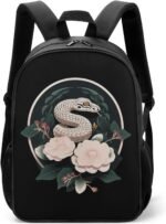 Snake Reptile Flowers Backpack Travel Backpack Daypack Purse Shoulder Bag Casual Daily Bag for Unisex - Image 2