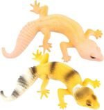 Toyvian 2pcs Simulation Gecko Miniature Animals Tablescape Decor Toys for Toddler Fake Reptile Plastic Lizard Statues Tricky Gecko Toys PVC Animal Figures Lizard Cognitive Model Toy Lizard Crawl - Image 2