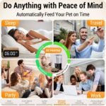 5L Automatic Cat Feeder with Sealed Outlet: 5G WiFi Automatic Dog Feeder with APP Control, Auto Cat Food Dispenser with Voice Recording for Pets, Detachable for Easy Clean - 21 Cup - Image 6