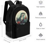 Wild Reptile Lizard Animal Travel Backpack Carry On Backpack Laptop Backpack Casual Work Bag for Hiking Business - Image 3