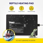 iPower Reptile Heat Pad 8 by12 Inch Under Tank Terrarium Warmer 16W Heating Mat for Turtle, Lizard, Frog, Snake, Hermit Crab and Other Small Animals - Image 4