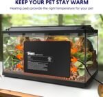 iPower Reptile Heat Pad 8 by12 Inch Under Tank Terrarium Warmer 16W Heating Mat for Turtle, Lizard, Frog, Snake, Hermit Crab and Other Small Animals - Image 5