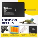 iPower Reptile Heat Pad 8 by12 Inch Under Tank Terrarium Warmer 16W Heating Mat for Turtle, Lizard, Frog, Snake, Hermit Crab and Other Small Animals - Image 7