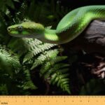 Erosebridal Green Snake Fabric by The Yard, Reptile Wildlife Decorative Fabric, Tropical Safari Indoor Outdoor Fabric, 3D Print Upholstery Fabric for Adults Teens for Quilting Sewing, 1 Yard - Image 2