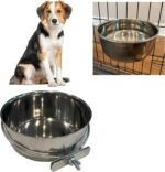 SPOT Coop Cup Bolt Clamp - Stainless Steel Hanging Bowl for Pet Crates, Easy Install, Chew-Proof, Removable Water/Kibble Bowl for Medium Dogs, Cats, Large Birds, Reptiles - 3.75 Cups (30 Oz) - Image 2