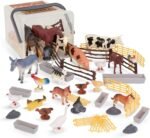 Terra by Battat – Farm Animal Figurines & Accessories – 60 Pieces Toy Animal Bucket for Kids – Cows, Pigs, Horses, Cats & More – Realistic Farm Playset – Country World Toys 3+ Years - Image 2