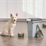 IRIS USA Dog Food Storage Container, Airtight Lid, 2-Cup Scoop, Up to 13 Pounds Pet Food Storage, Versatile Pet Food Bin, Treats, BPA Free, Gray/Dark Gray - Image 6